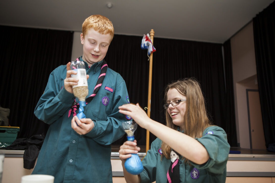 Scouts doing science